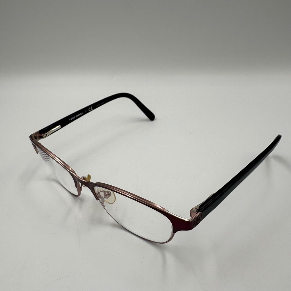 Tory Burch TY1015 346 Burgundy‎ Semi Rimless Eyeglasses Frames 51-16-135 Logo